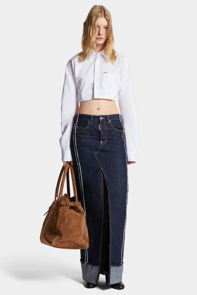 ROUNDED CROPPED SHIRT - 6