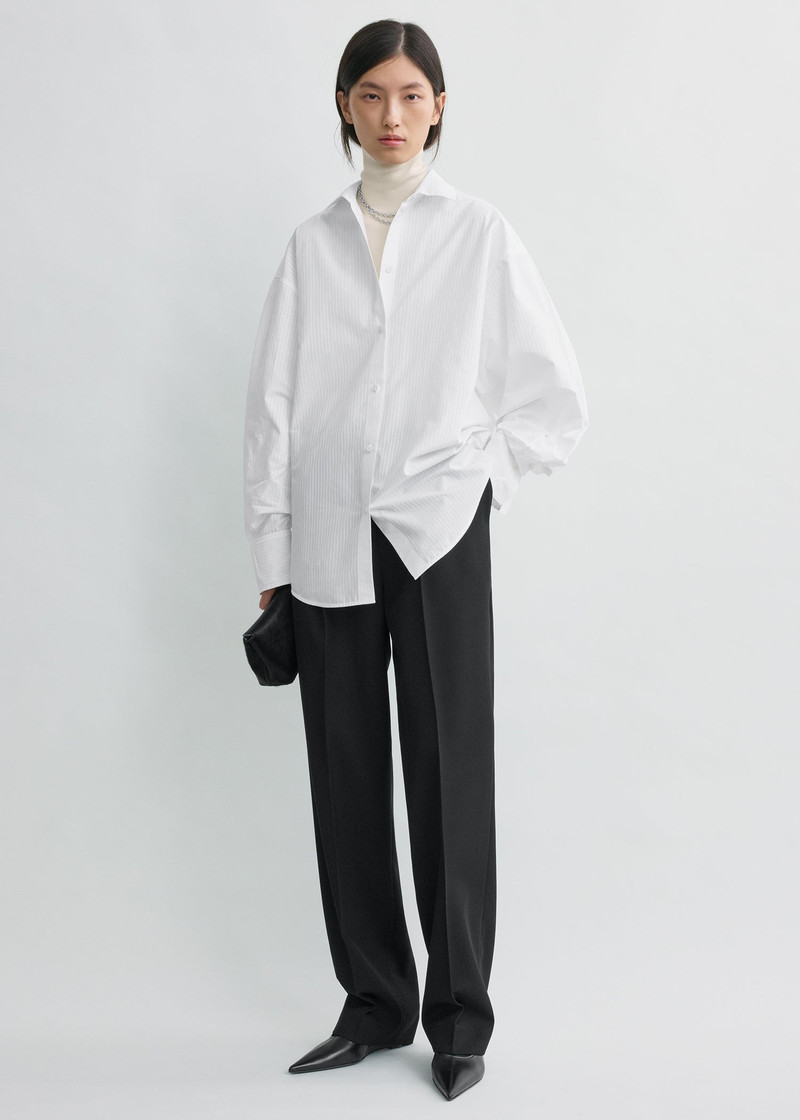 TOTEME Oversized striped shirt white outlook