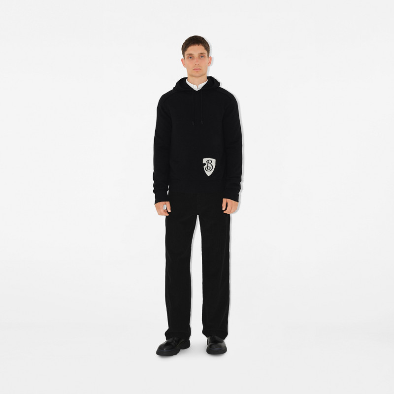 Burberry B Shield Wool Blend Hoodie outlook