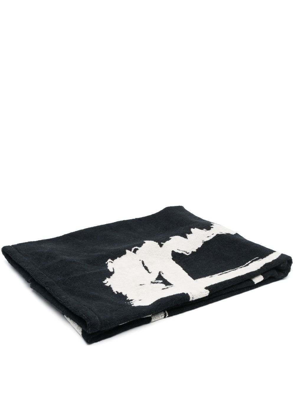 logo print towel - 1