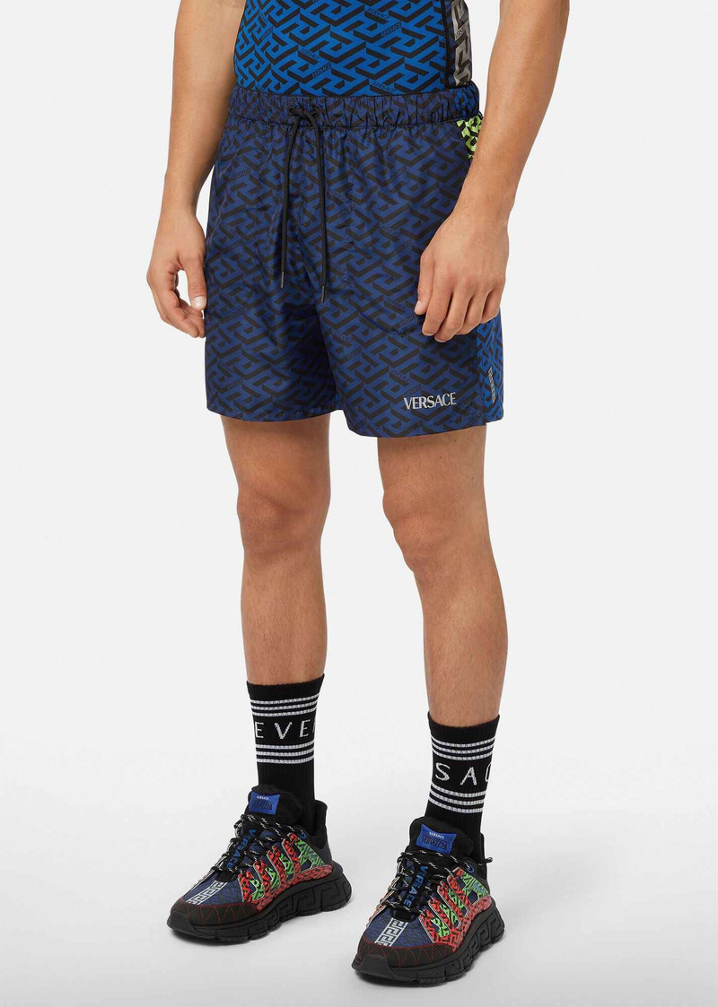 VERSACE La Greca Gym Shorts outlook