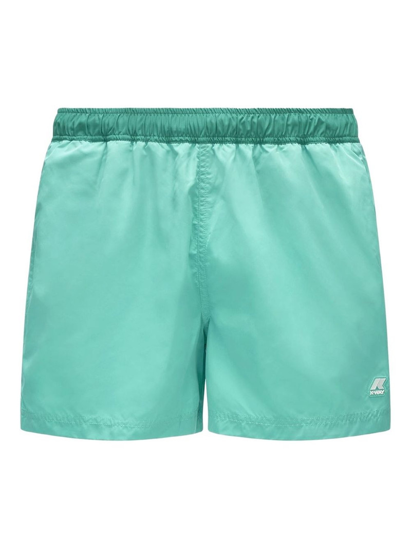 elastic-waist swim shorts 1