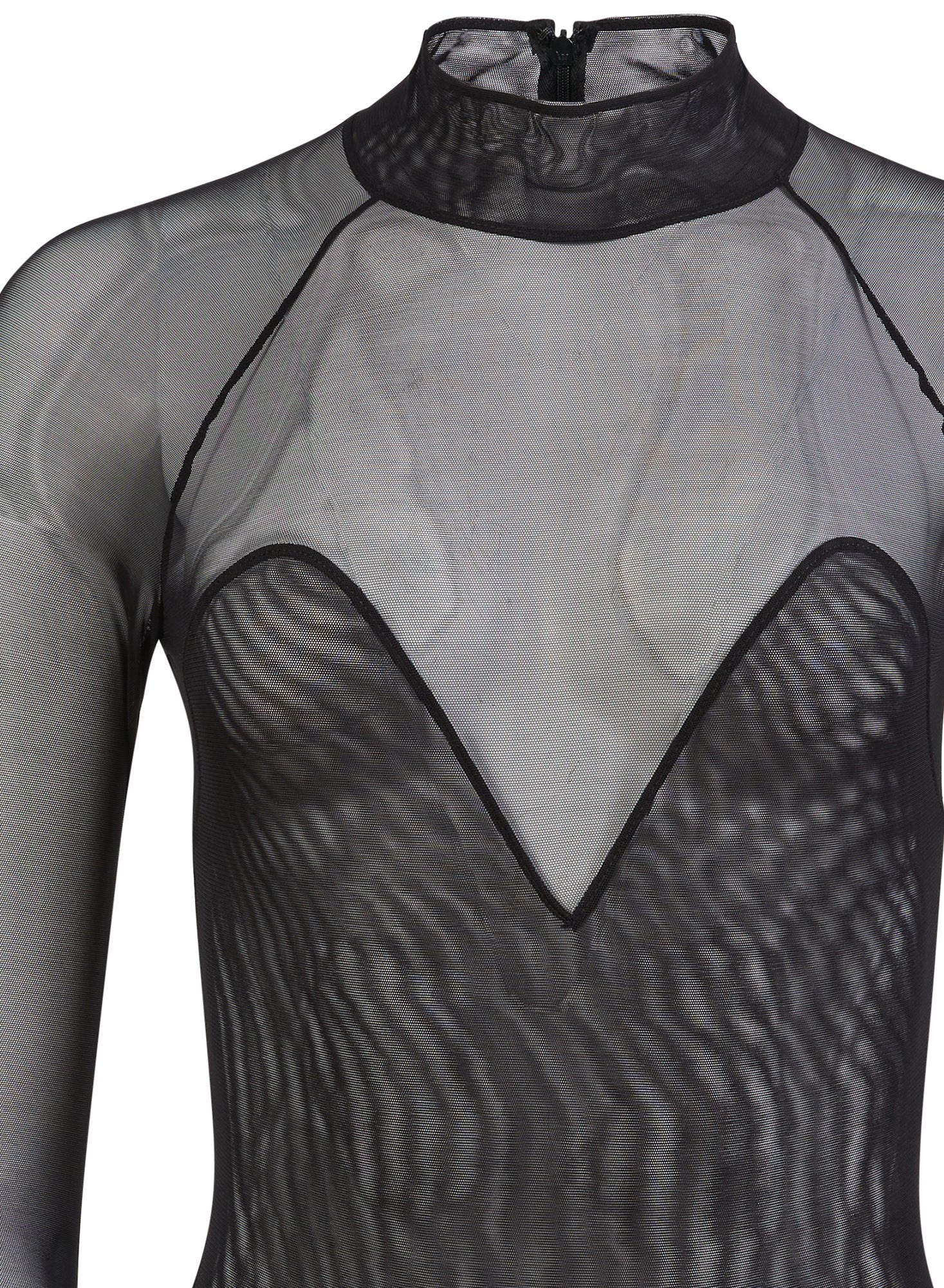 Mesh Long Sleeve Bodysuit - 6