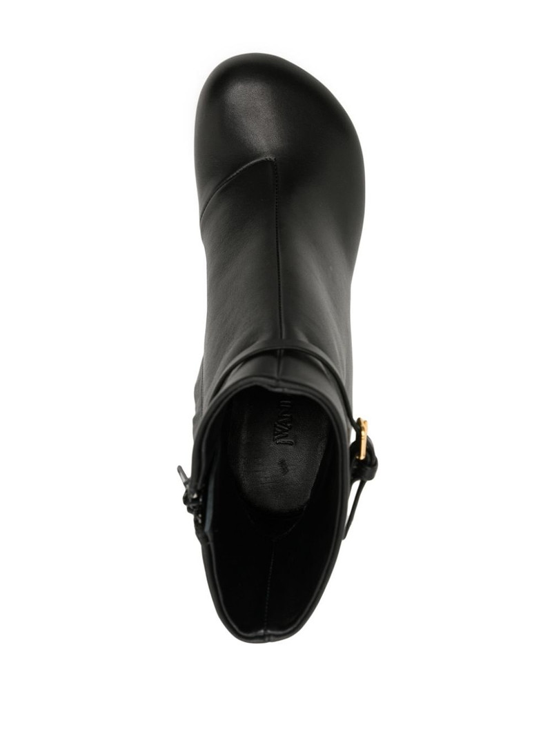 80mm logo-charm leather boots 4