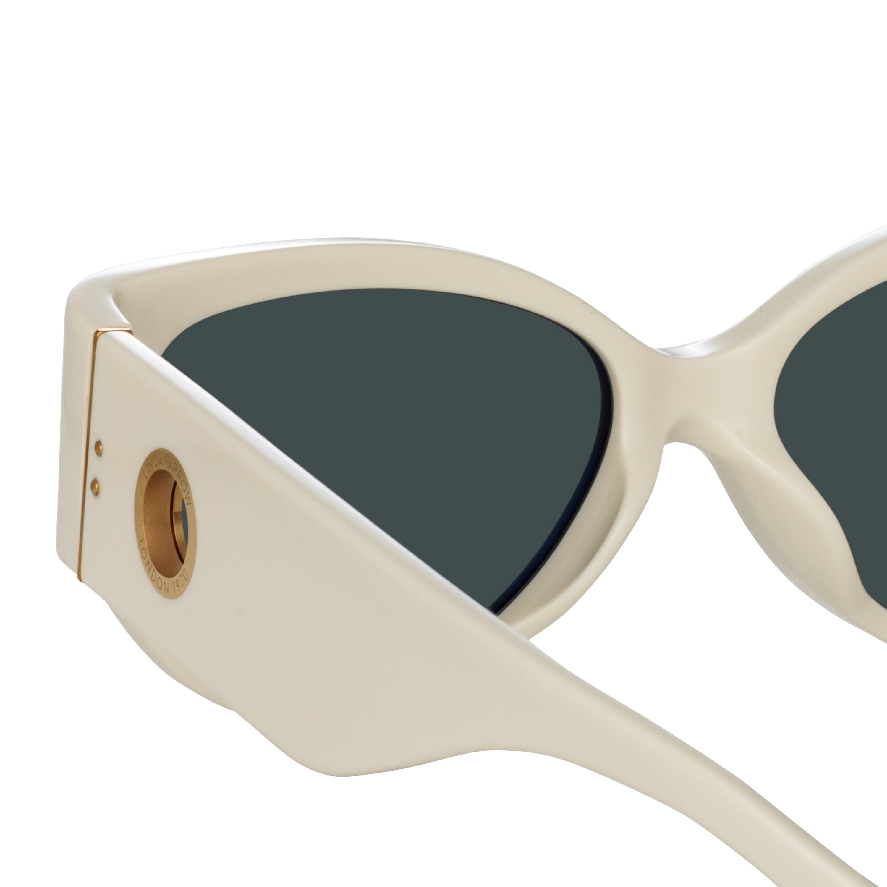 CONNIE CAT EYE SUNGLASSES IN WHITE - 4