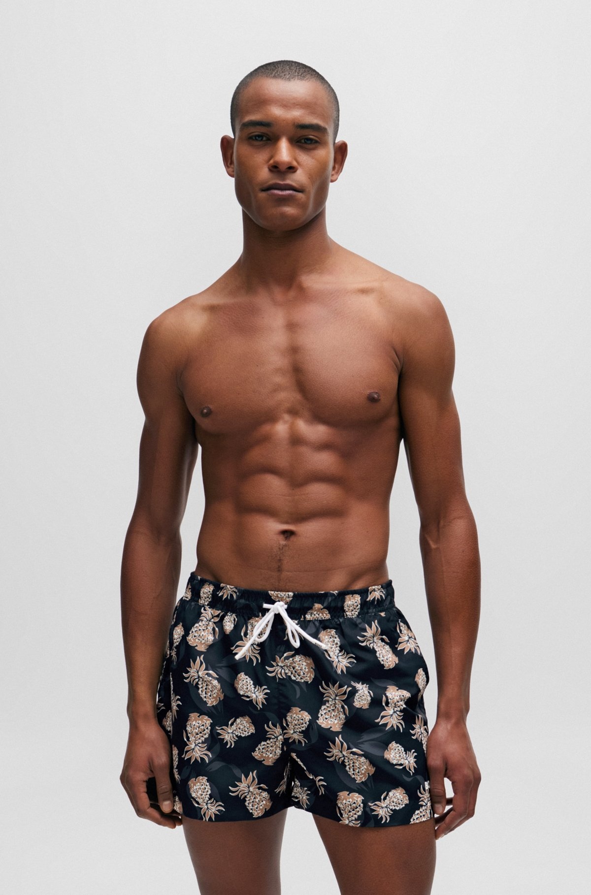 FULLY LINED SWIM SHORTS WITH PINEAPPLE MOTIF - 2