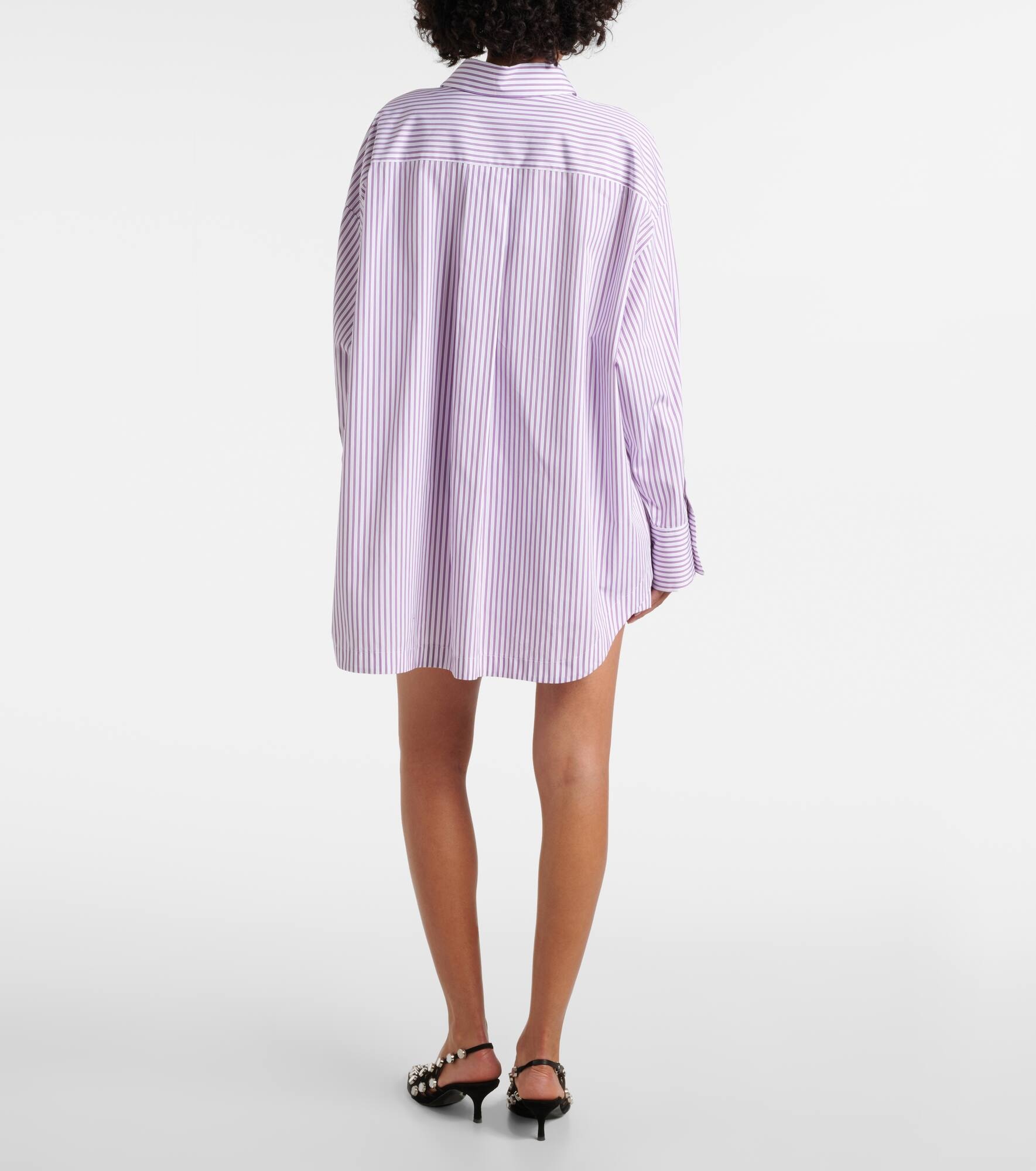 Diana asymmetric striped cotton shirt - 3