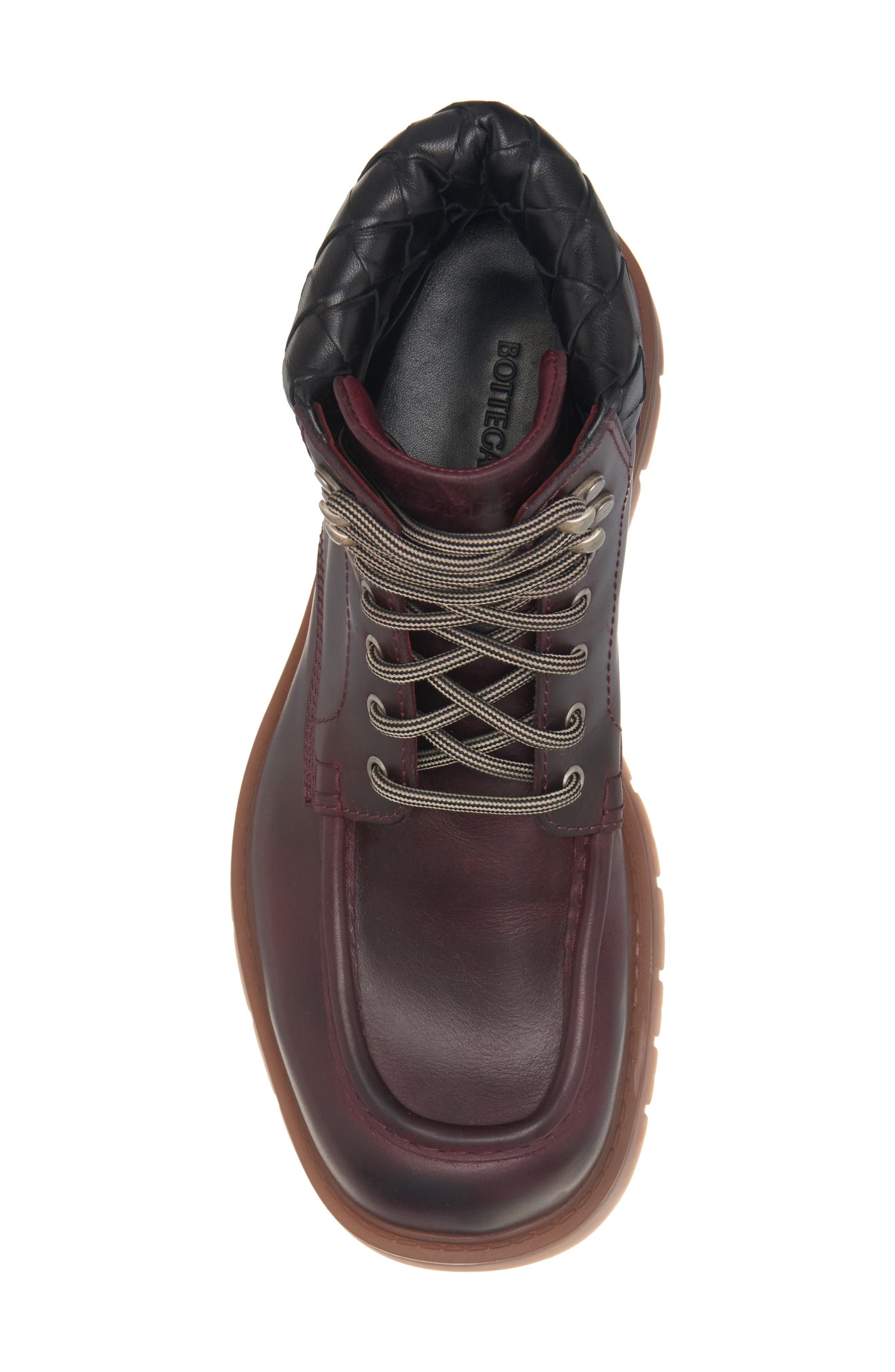 Bottega Veneta Haddock Lug Sole Lace-Up Boot in Jam/Rubber at Nordstrom - 5