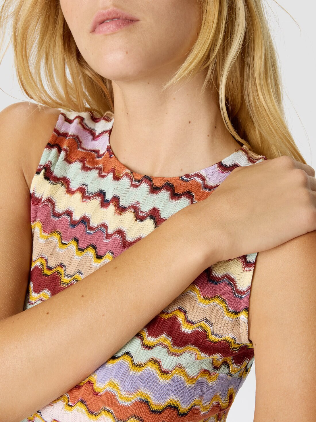Raschel crew neck top - 5