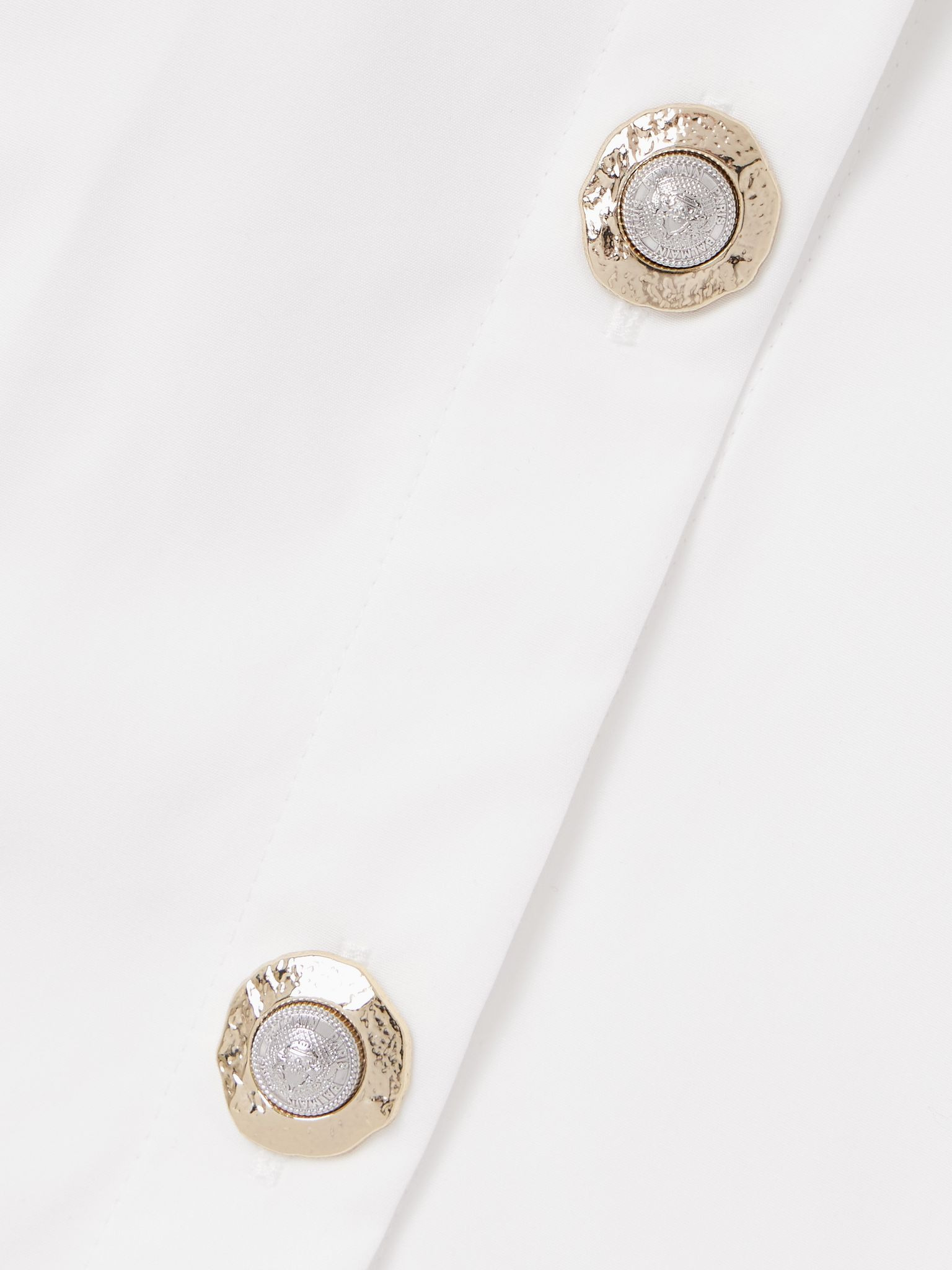 Pleated cotton-poplin halterneck mini dress White - 4