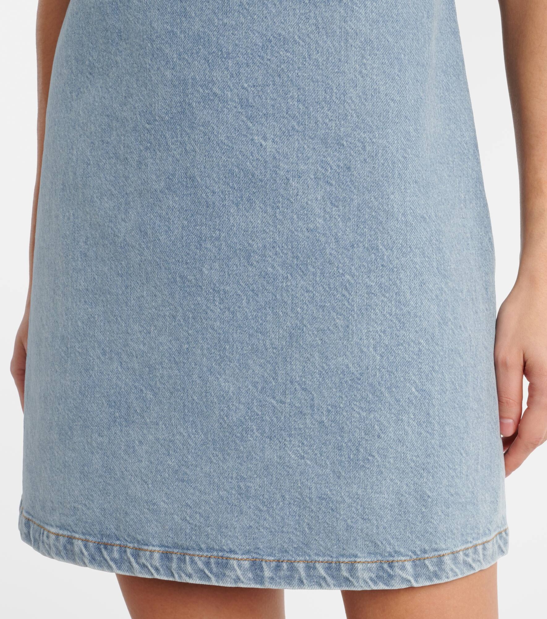 Belted denim minidress - 5
