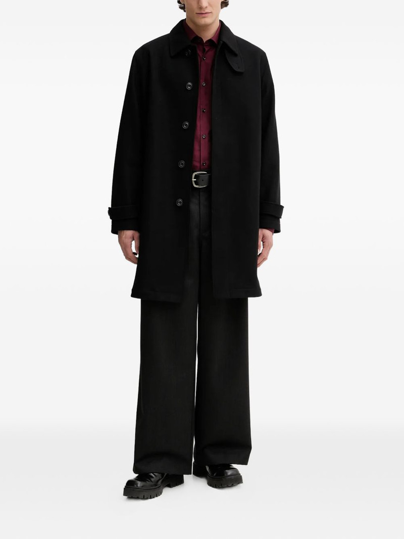 HUGO button-fastening point-collar coat outlook