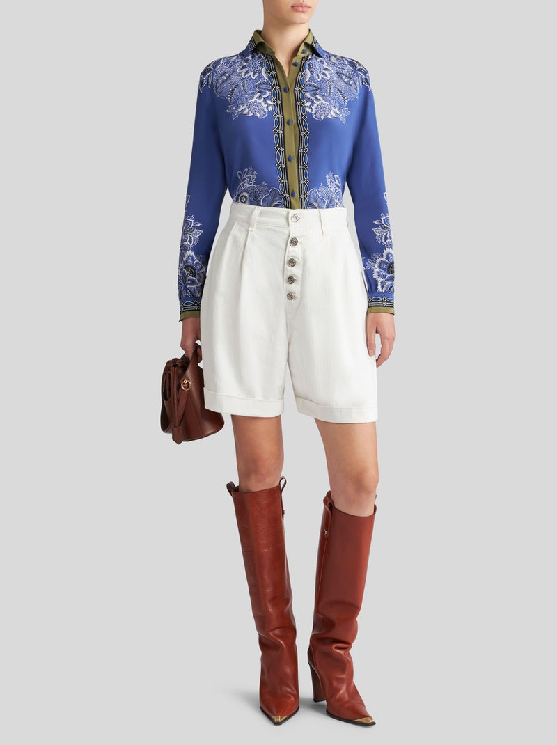 BOUQUET CREPE DE CHINE SHIRT 4