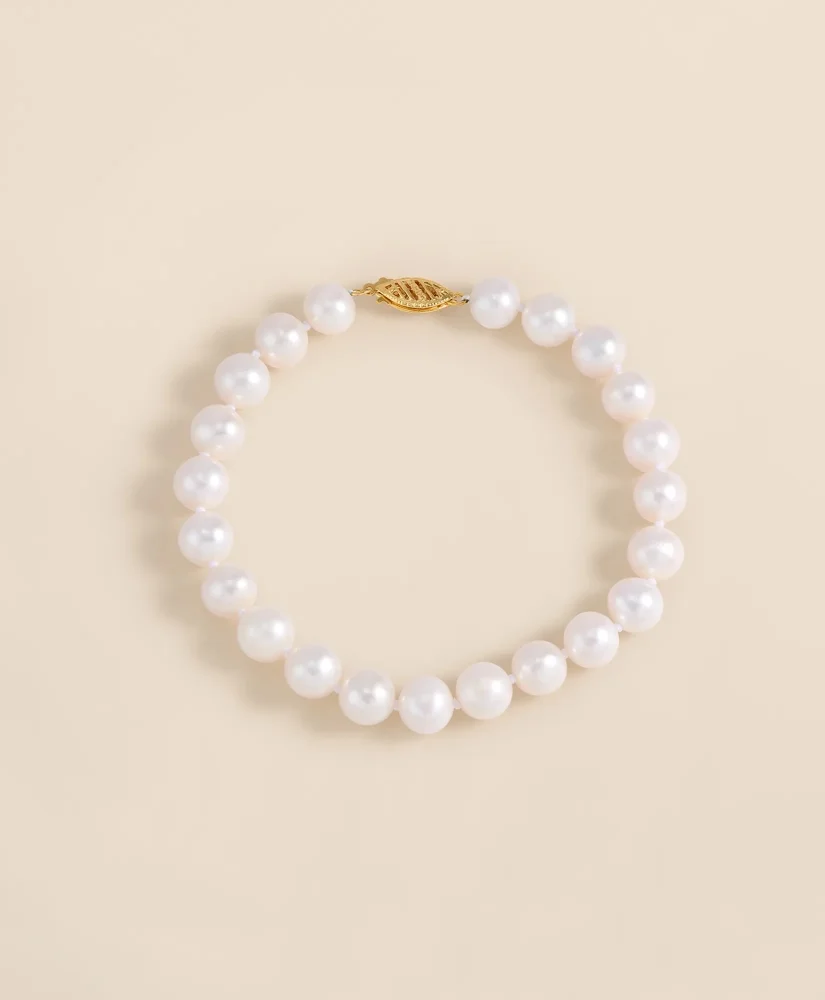 14k Gold Pearl Bracelet - 1