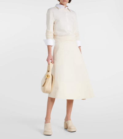 Jil Sander Asymmetric cotton midi skirt outlook