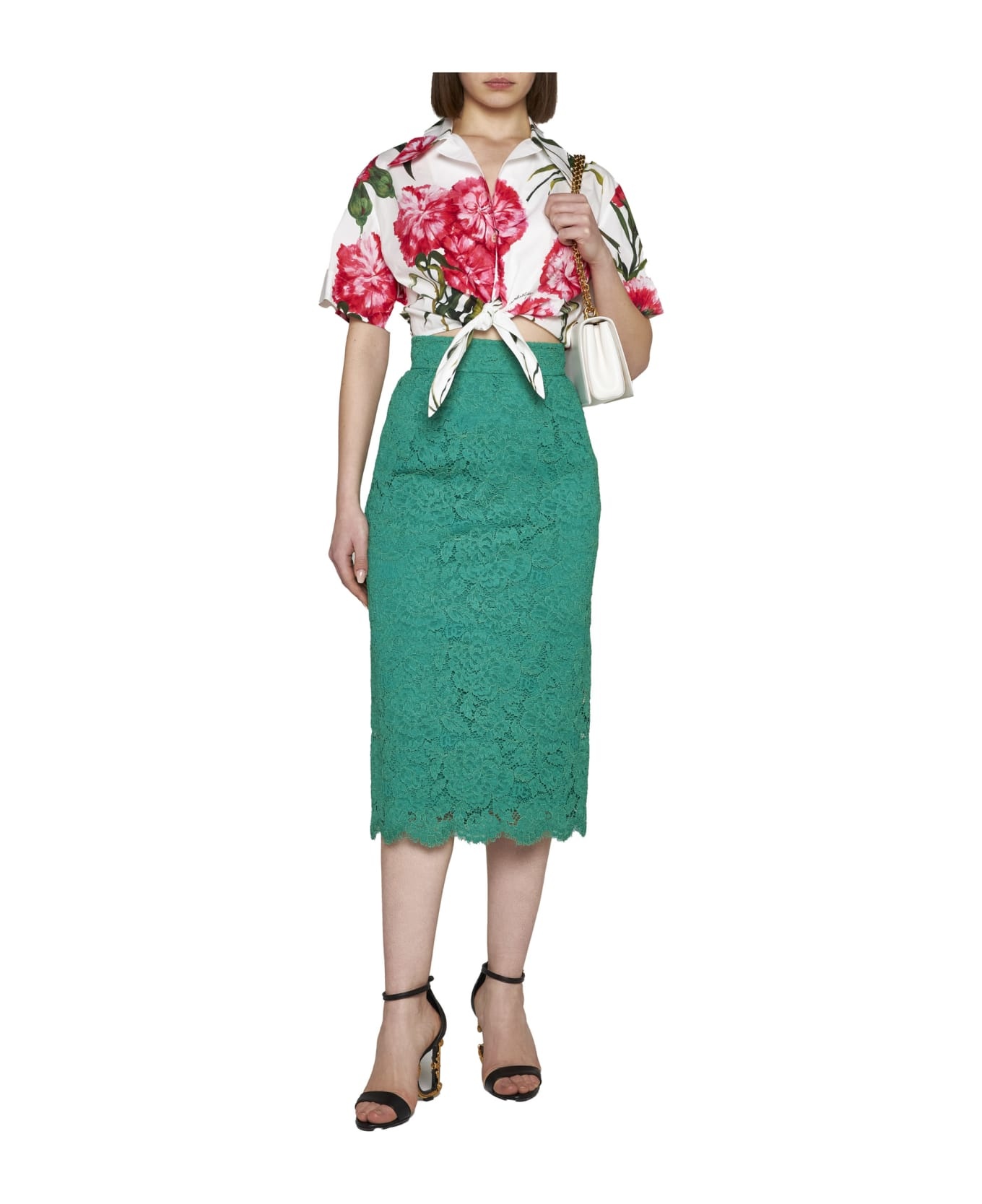 Floral Lace Skirt - 3