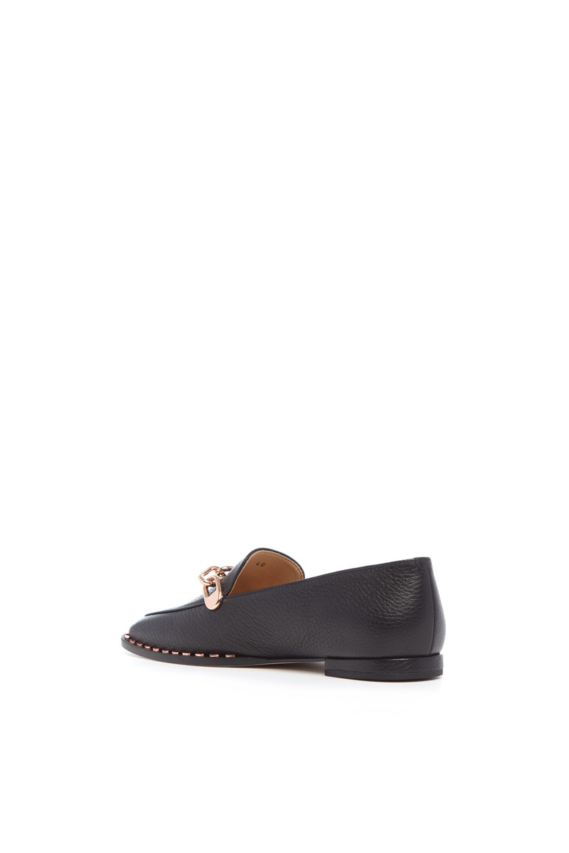 GABRIELA HEARST Larisa Loafer in Black Textured Leather outlook
