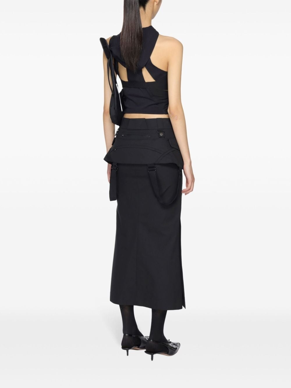 cut-out hooded tank top - 4