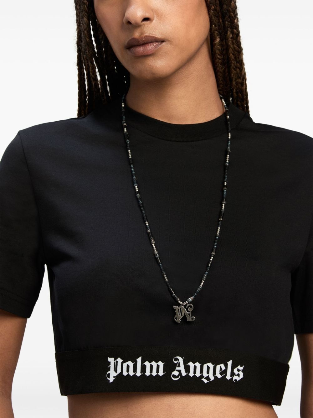 logo-underband cropped T-shirt - 6