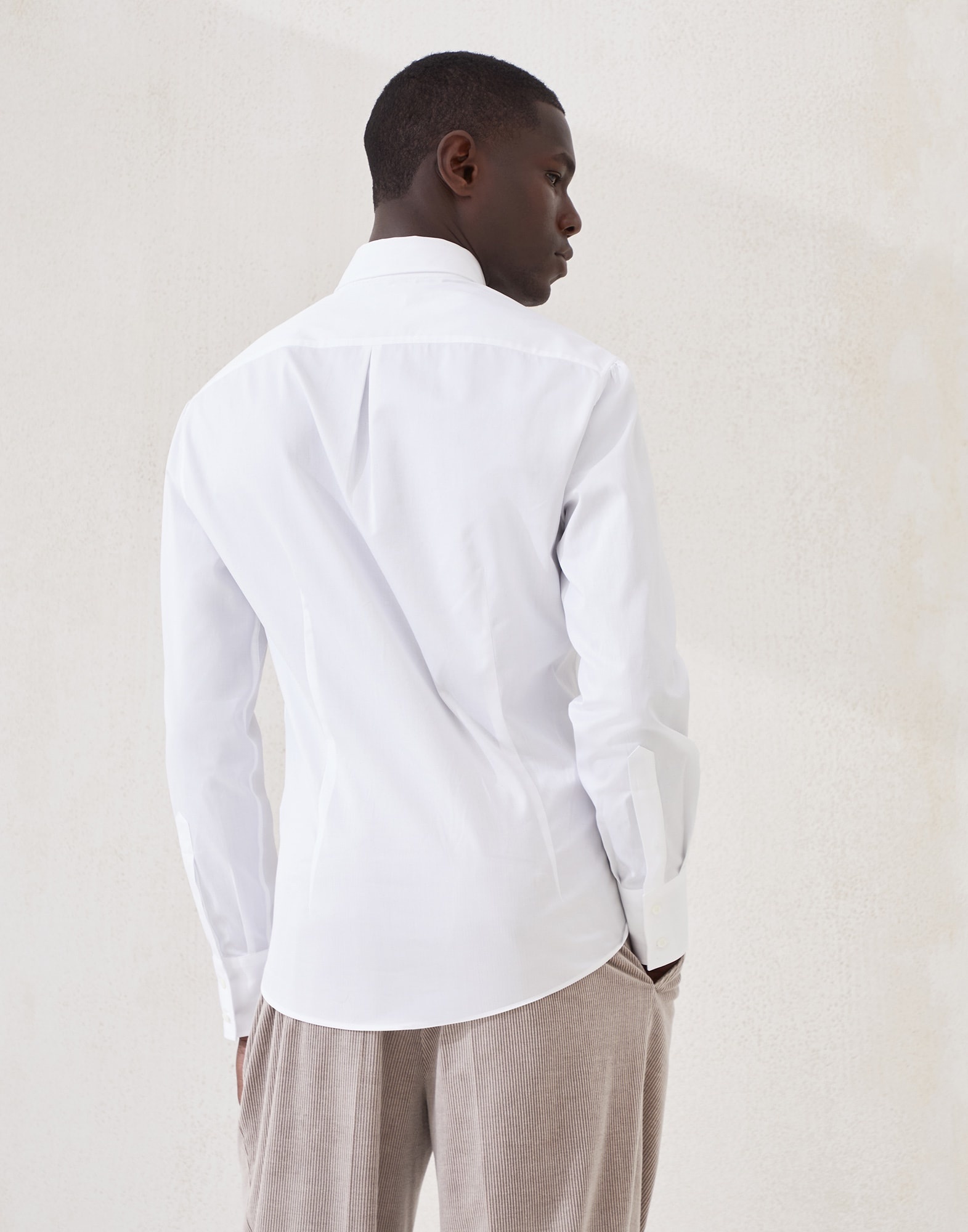 Twill slim fit shirt with button-down collar - 2
