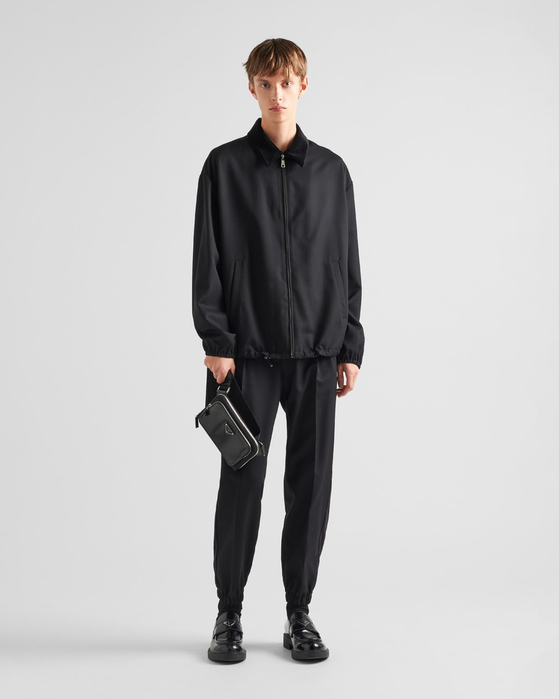 Re-Nylon and brushed leather shoulder bag 8