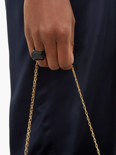 Bottega Veneta Faceted onyx gold-plated ring outlook