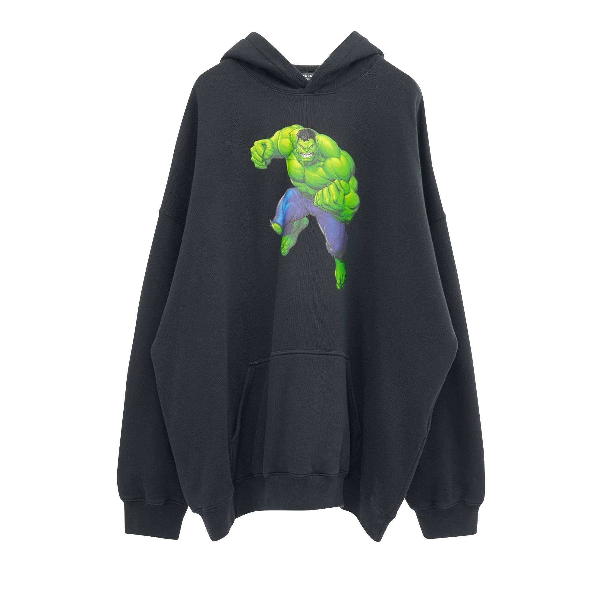 Balenciaga Boxy Hoodie 'Black' - 1