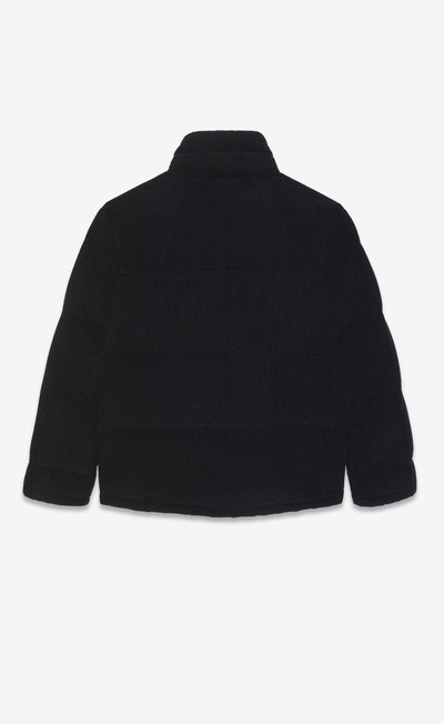 SAINT LAURENT oversized down jacket in corduroy outlook