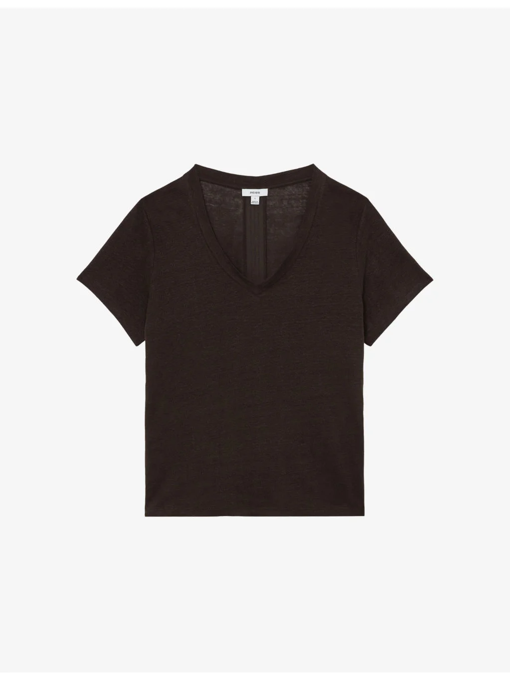 Lola V-Neck Linen T-Shirt - 1