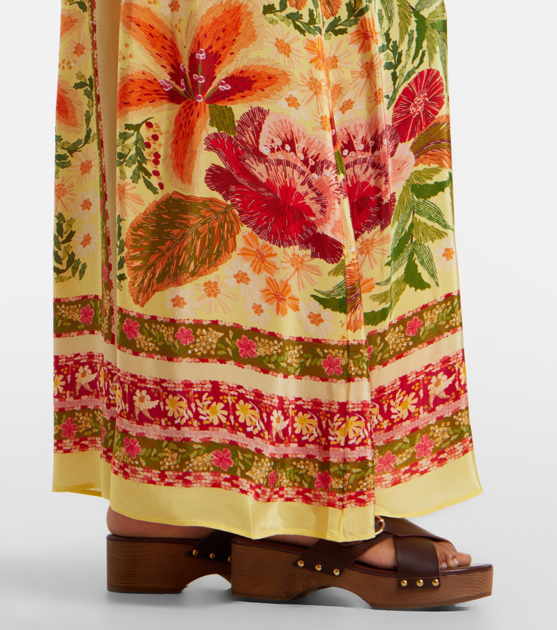Stitched Garden floral wide-leg pants 5