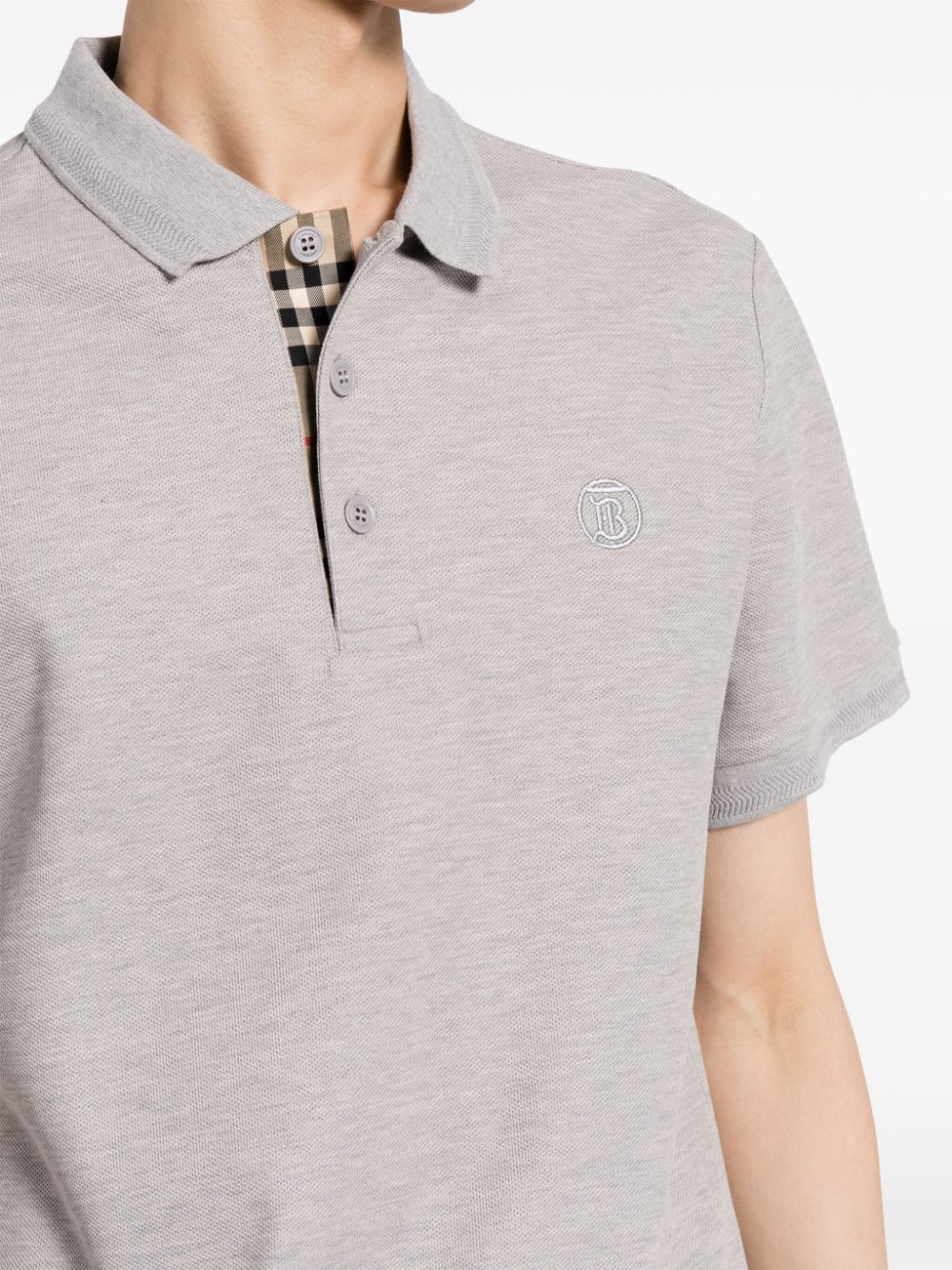 logo-embroidered cotton polo shirt - 5