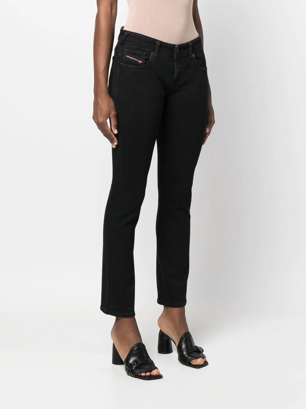 low-rise flared crop jeans - 3