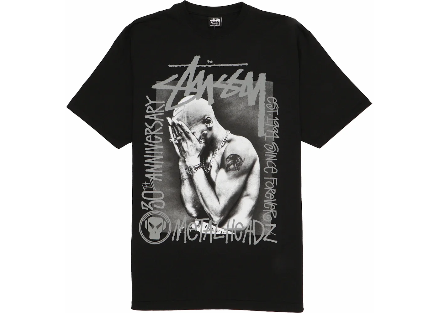 Stussy x Goldie Metalheadz 30 Tee Black - 1