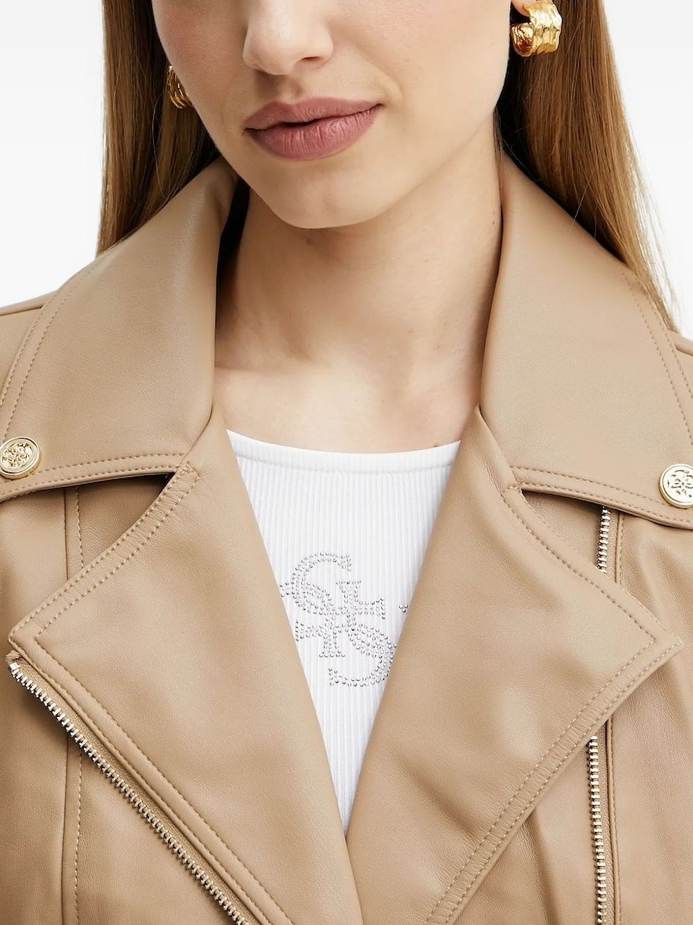 long-sleeve biker jacket - 4
