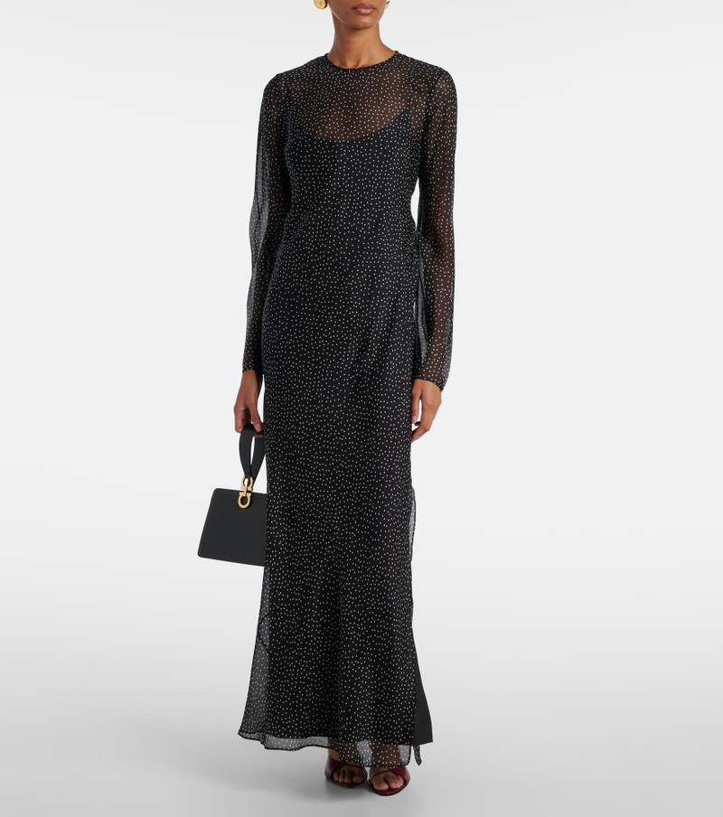 SIR. Polka-dot silk maxi dress outlook