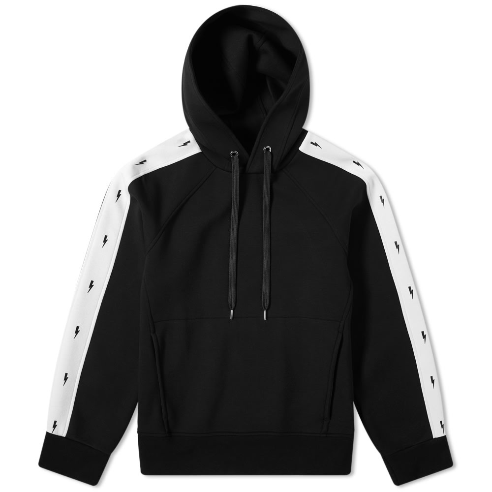 Neil Barrett Lightning Bolt Taped Popover Hoody - 1