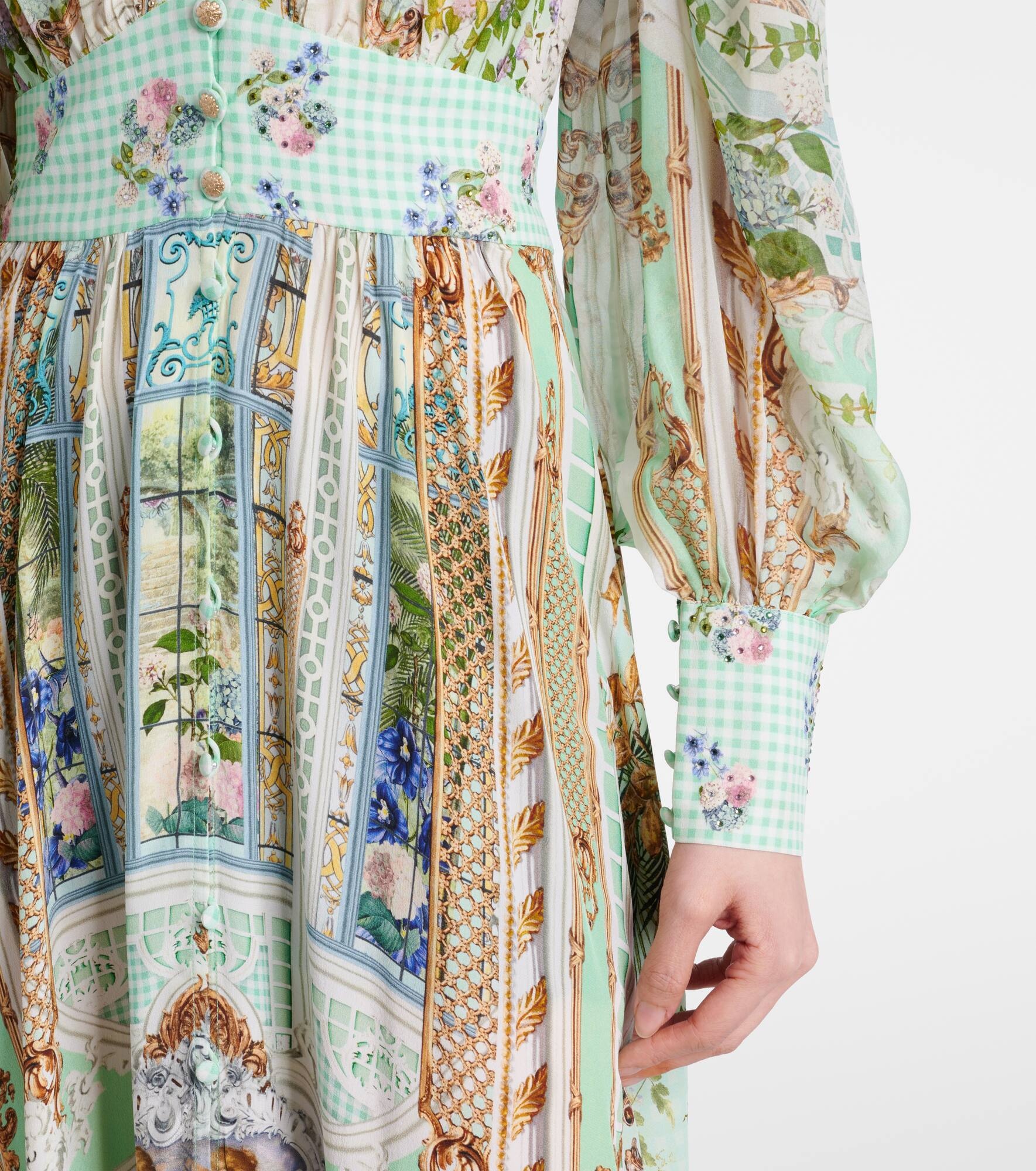 Crystal-embellished silk maxi dress - 5