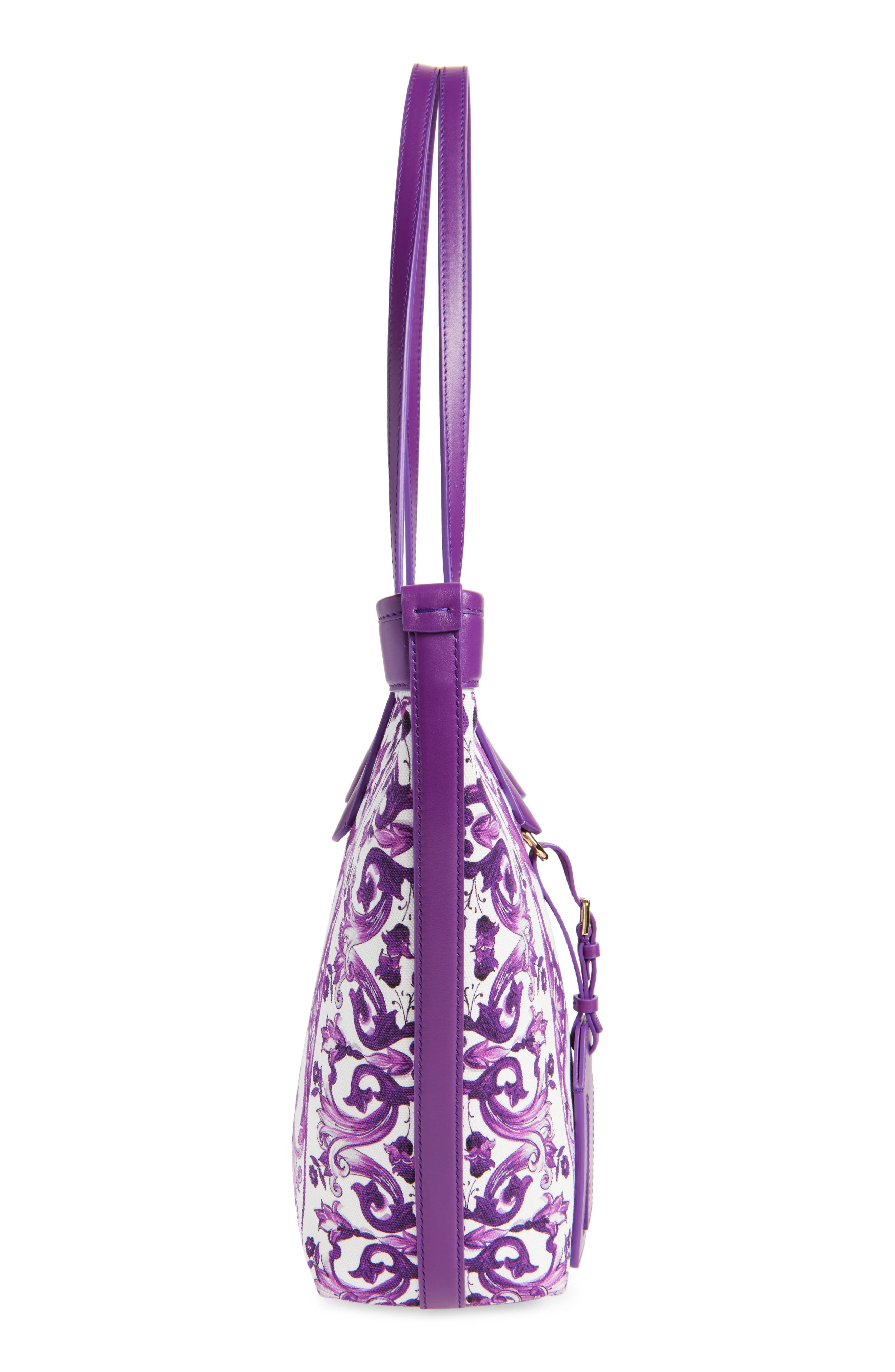 Dolce&Gabbana Atene Maiolica Tote in I23Tn Maiolica 1 Viola at Nordstrom - 6