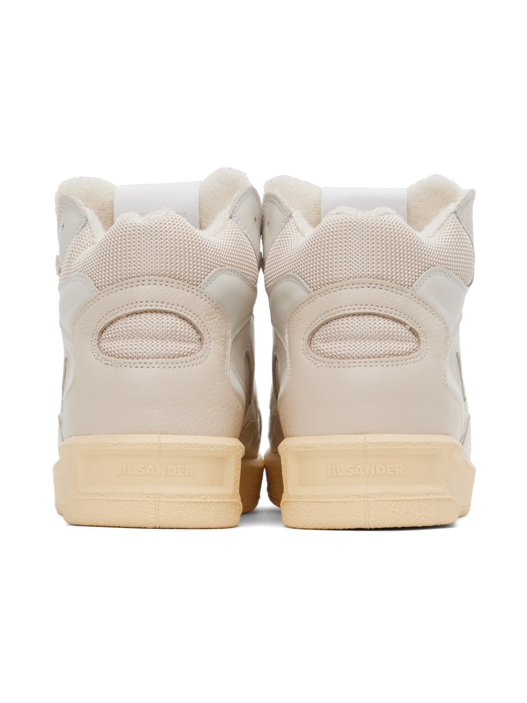 Beige High-Top Sneakers - 2