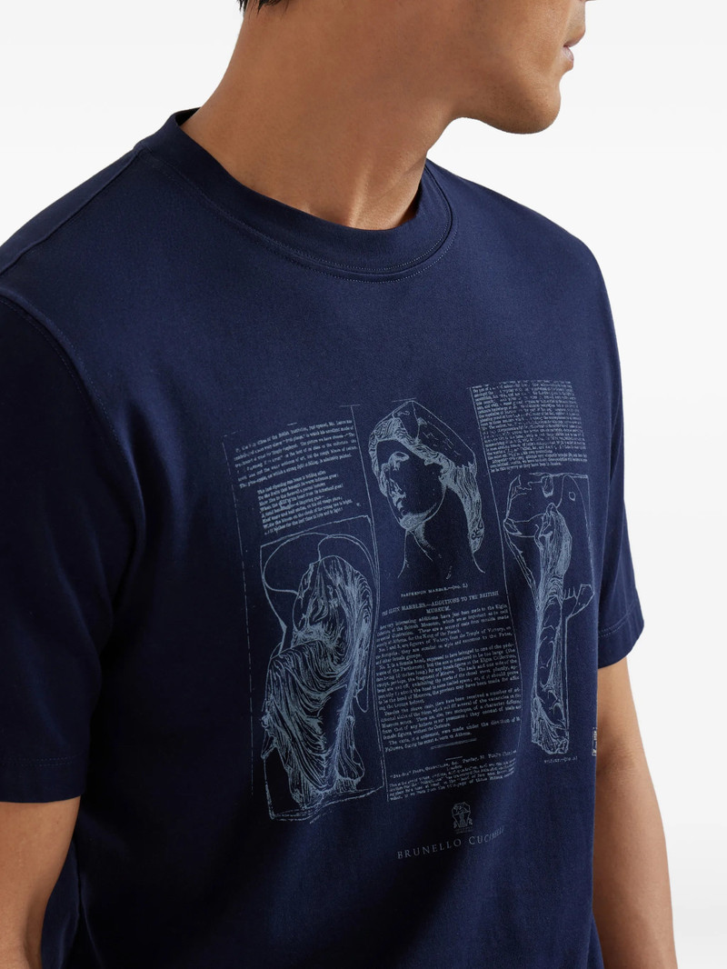 Brunello Cucinelli Brunello Cucinelli Crew-neck Graphic-print T-shirt outlook