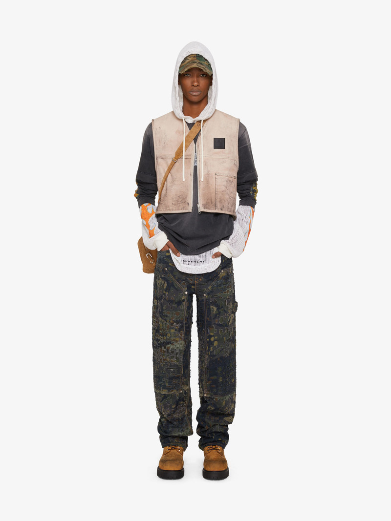 Givenchy REVERSIBLE WAISTCOAT IN COTTON WITH SHEARLING EFFECT outlook