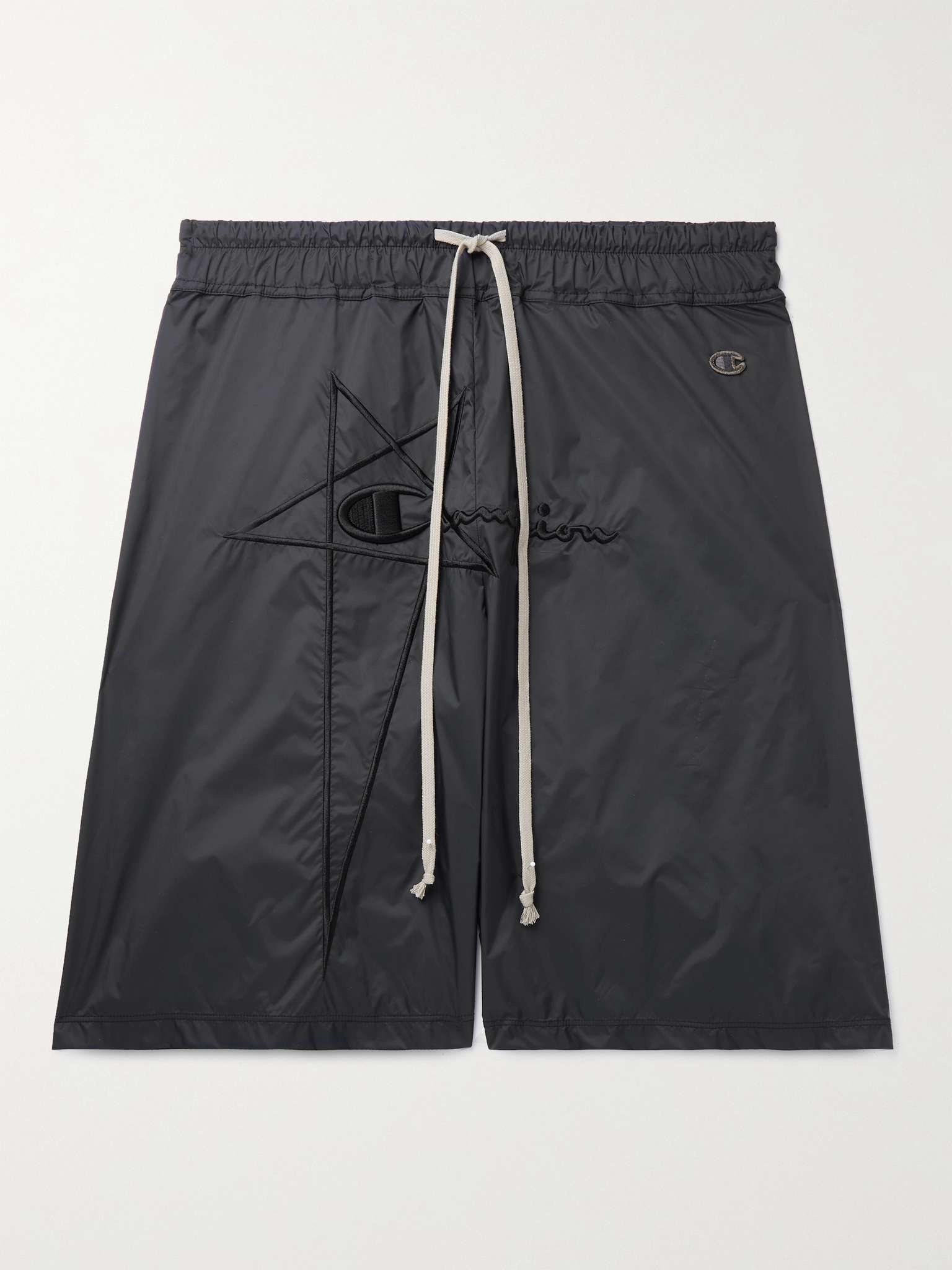 + Champion Logo-Embroidered Recycled Nylon Drawstring Shorts - 1