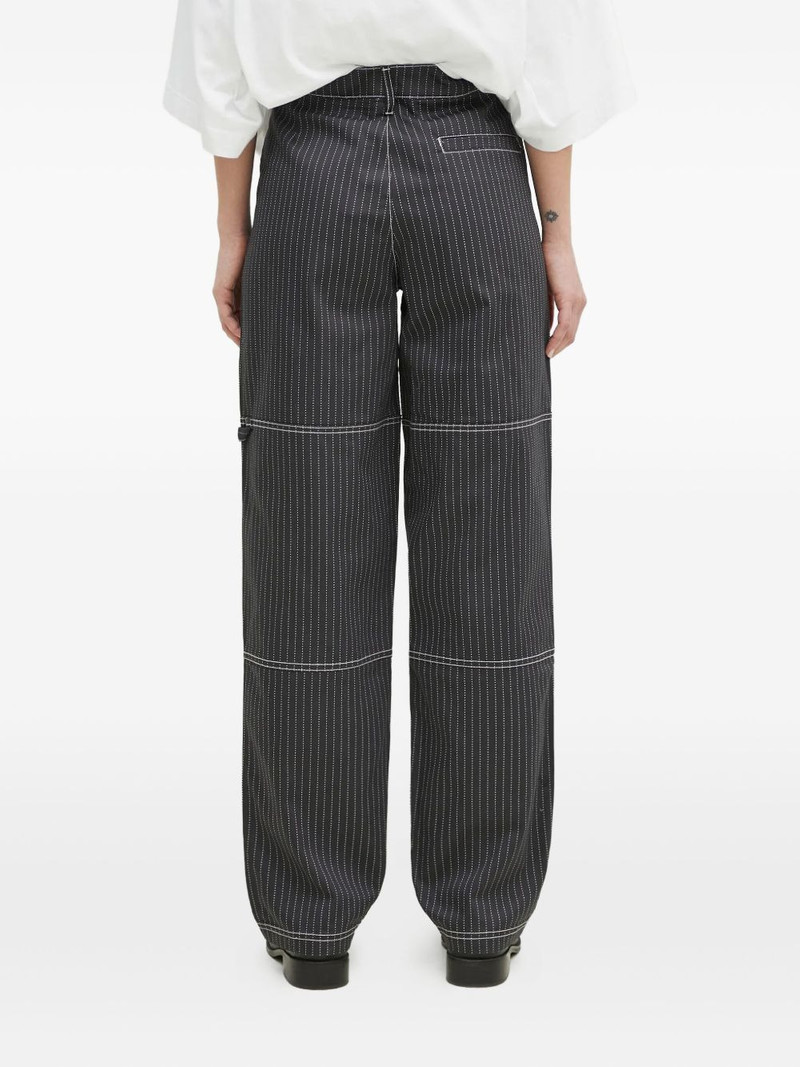 pinstriped panelled trousers 4