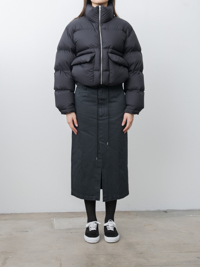 AURALEE Product Dyed Finx Chino Skirt - Black outlook