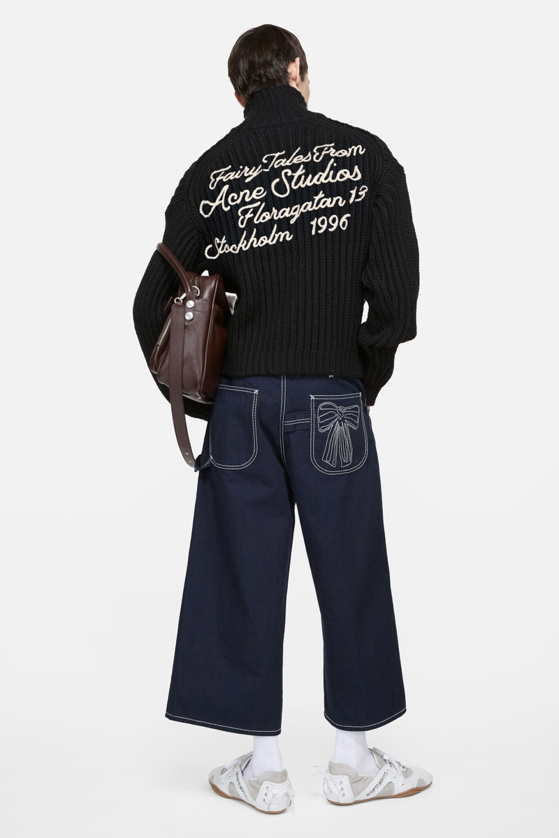 Wool zip cardigan - Black 3