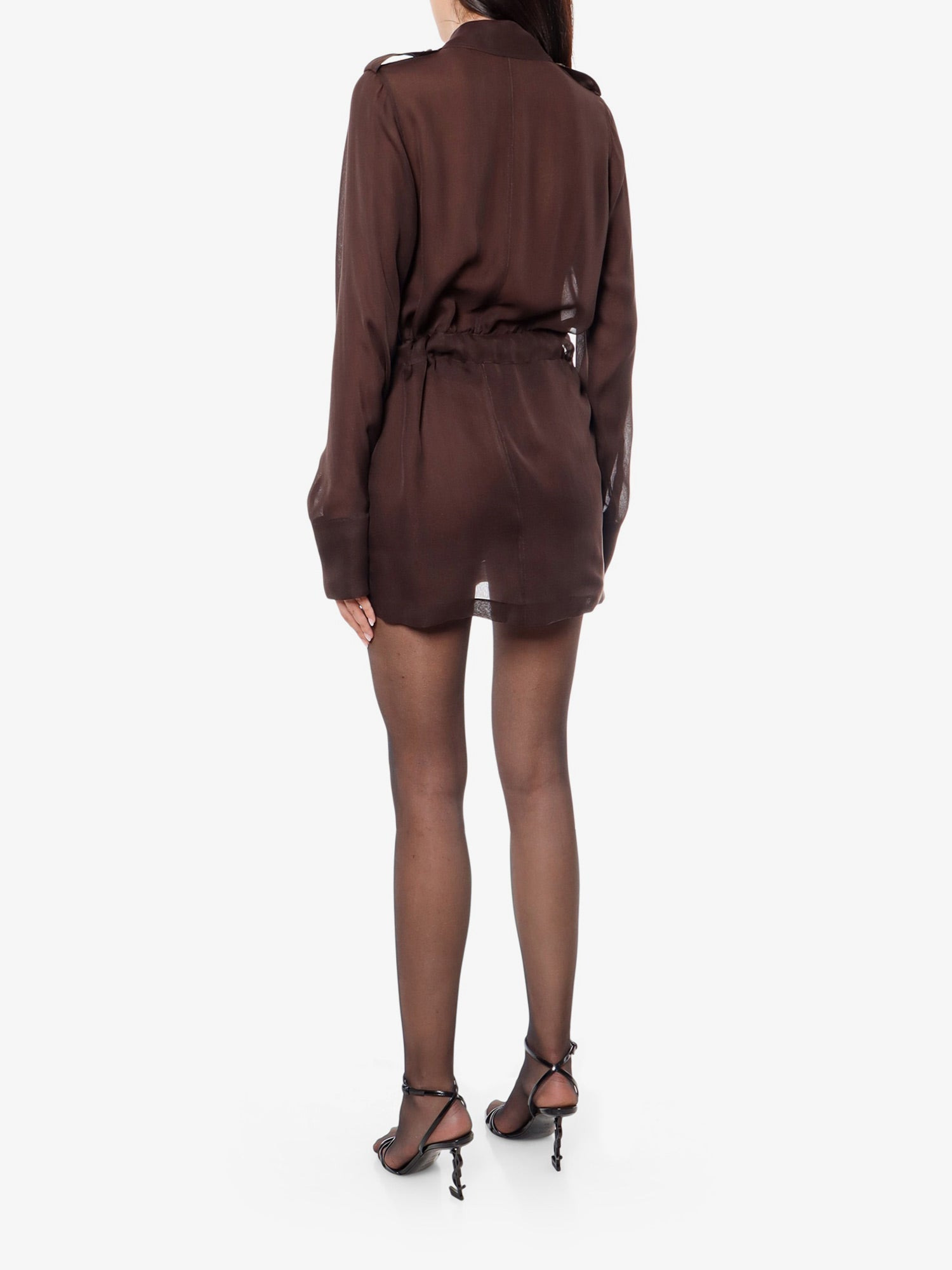 Biologic Silk Dress With Belt At Waist - 4
