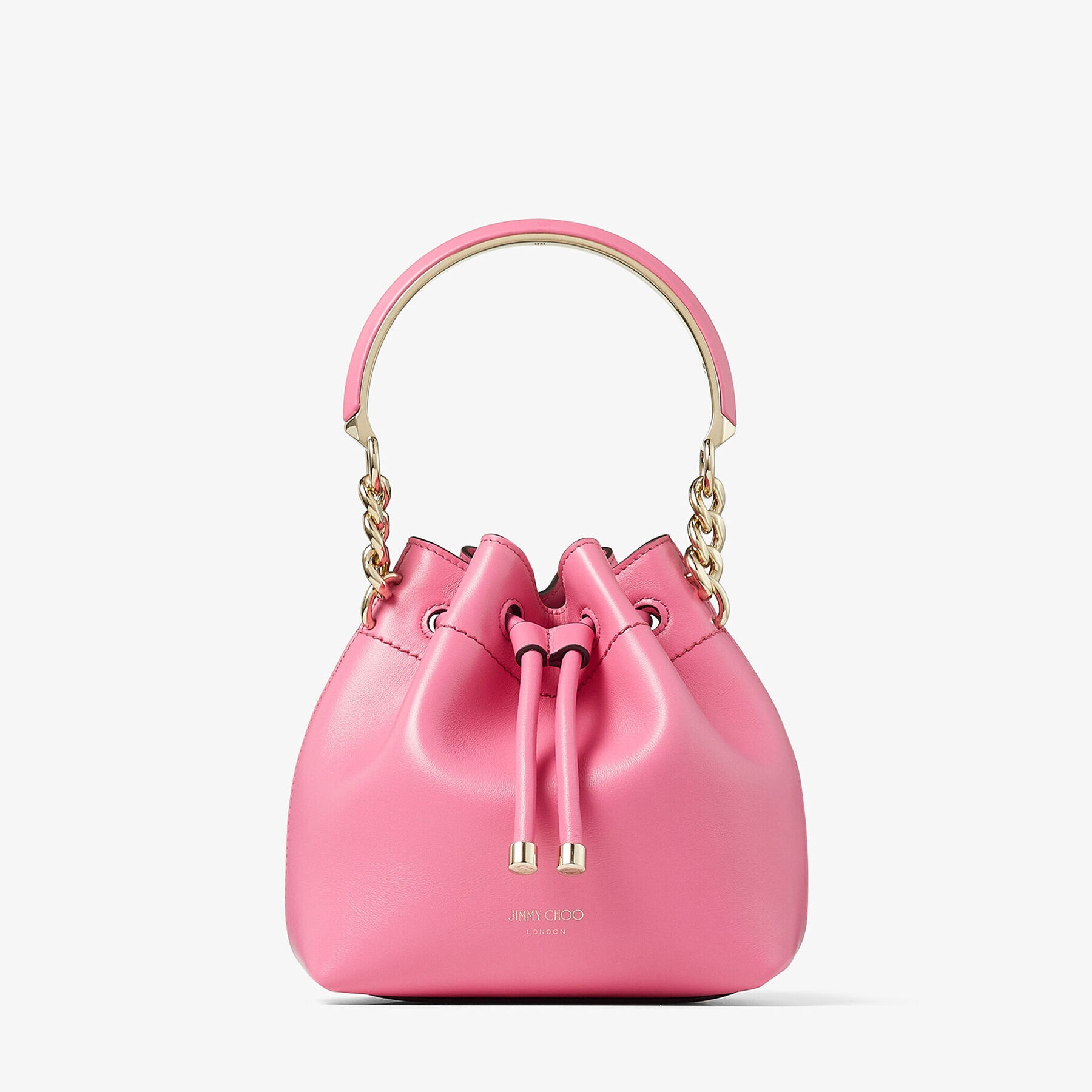 Bon Bon Bucket S
Candy Pink Leather Bucket Bag with Light Gold Hardware - 1