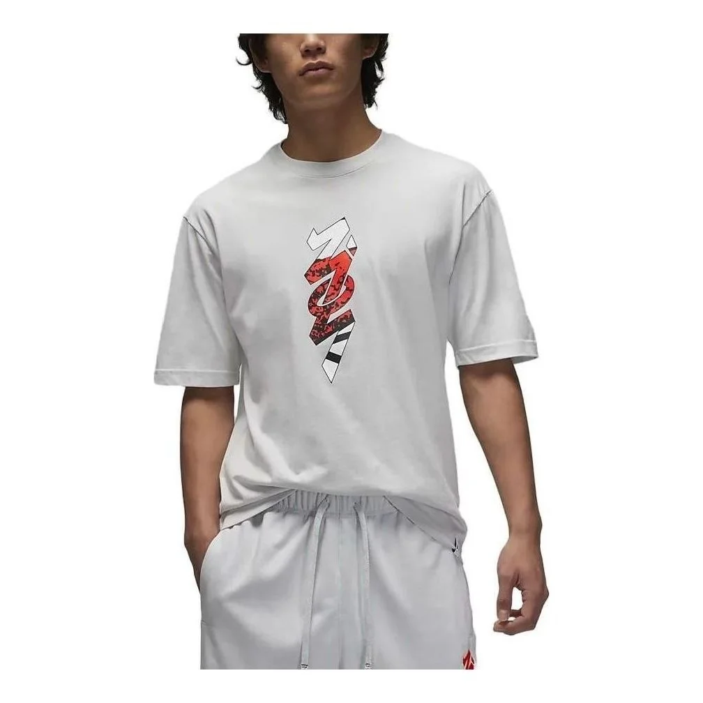 Air Jordan Zion Logo T-shirt Asia Sizing 'Photon Dust' FJ4616-025 - 1