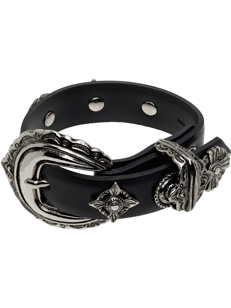 Motif Leather Bangle Bracelet 1