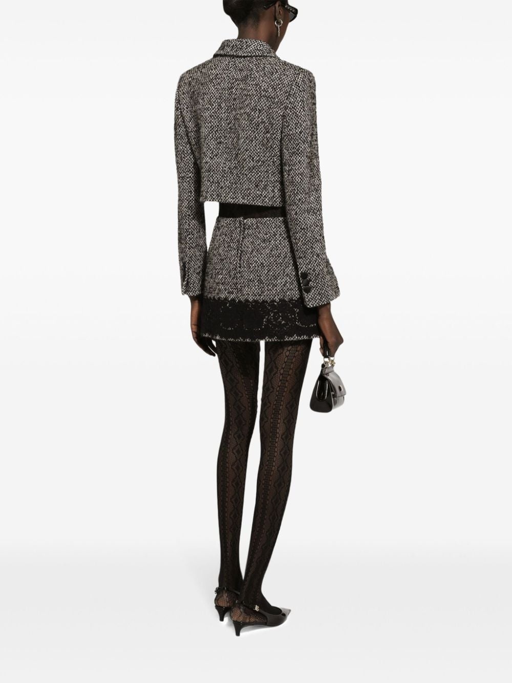 tweed cropped jacket - 4